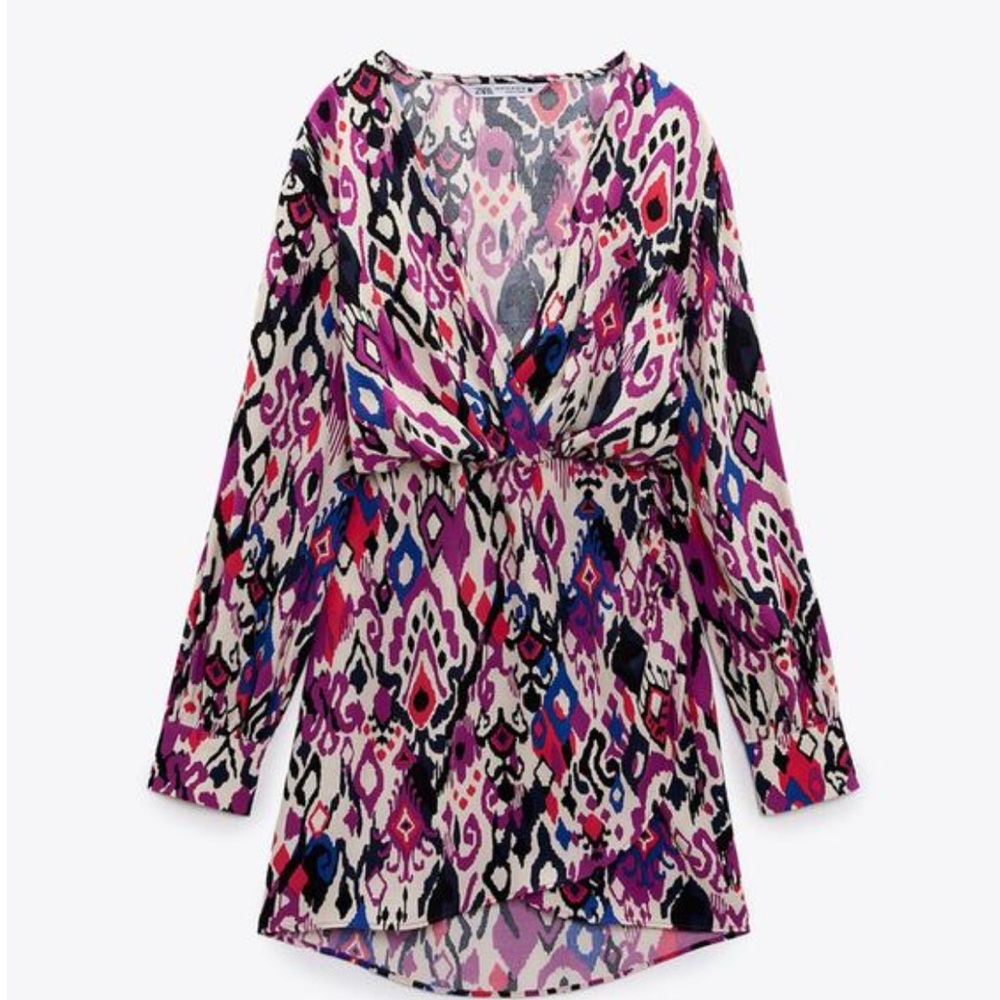 Zara Multicolor Patterned Dress